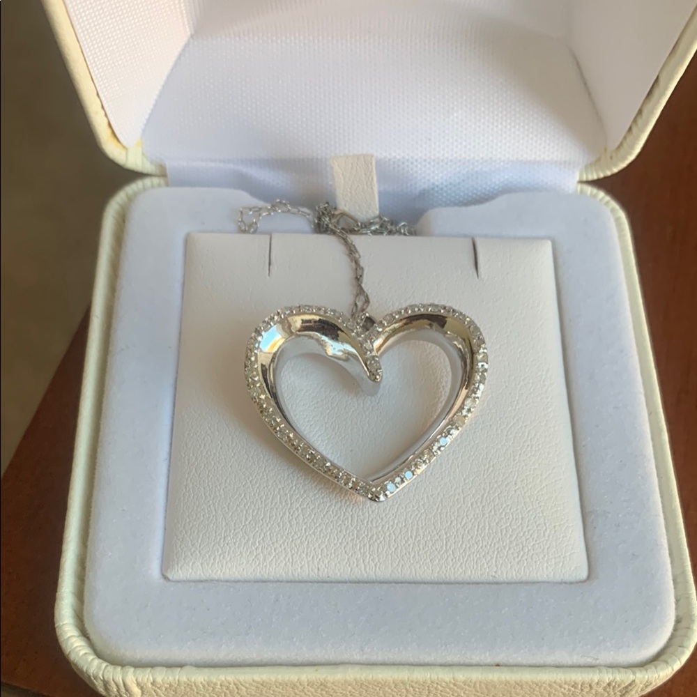 Sterling Silver Heart Pendant Necklace